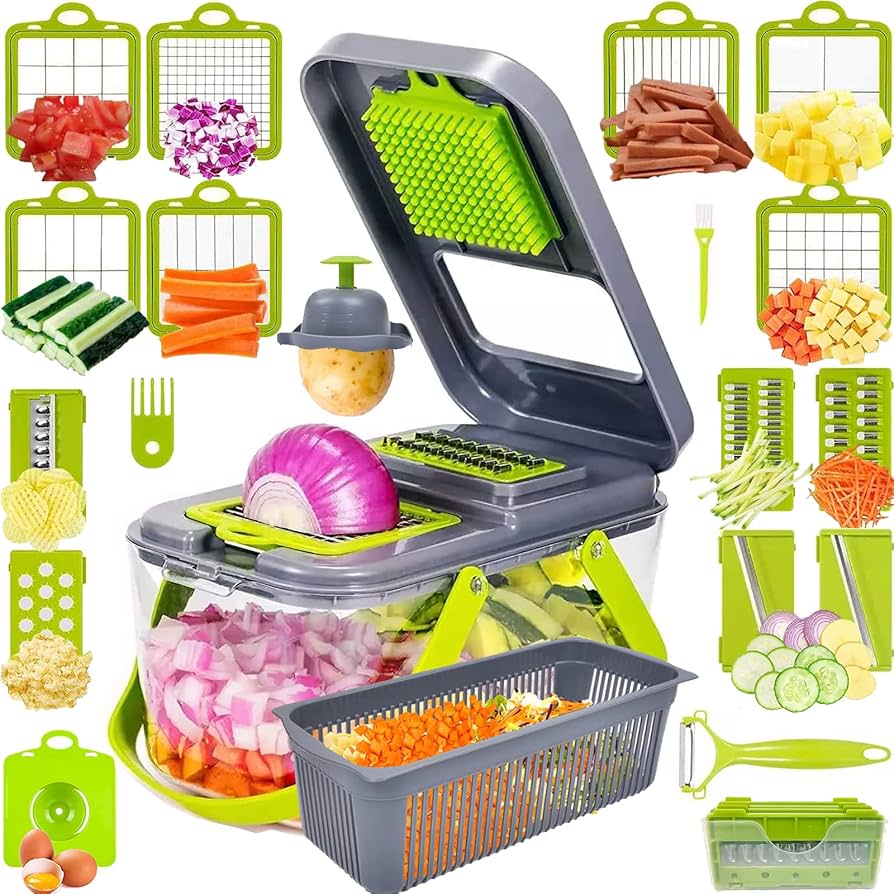 CORTADORA DE VEGETALES 22 EN 1 - CORTA, PICA Y TRITURA DE MANERA PRECISA Y SIN COMPLICACIONES