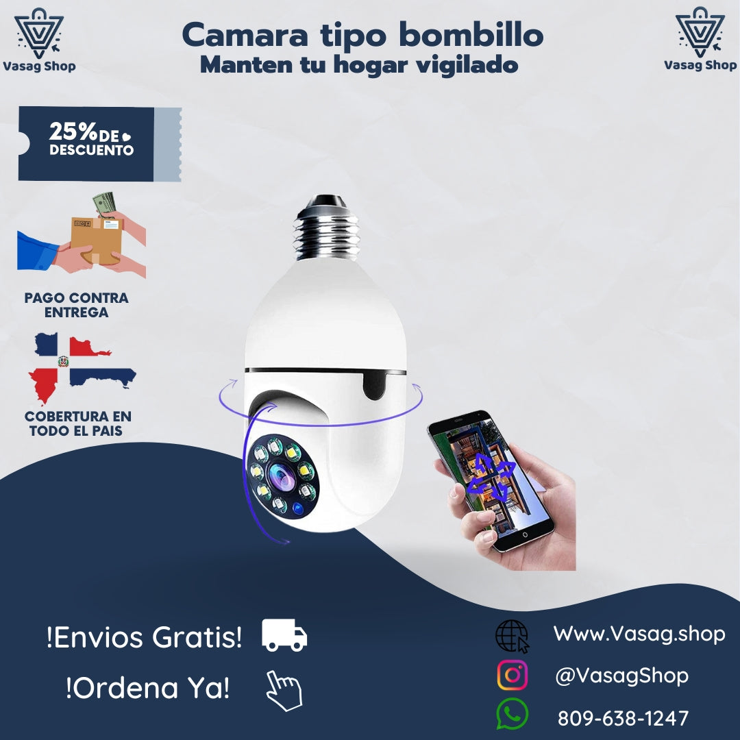 CAMARA TIPO BOMBILLO FULL HD