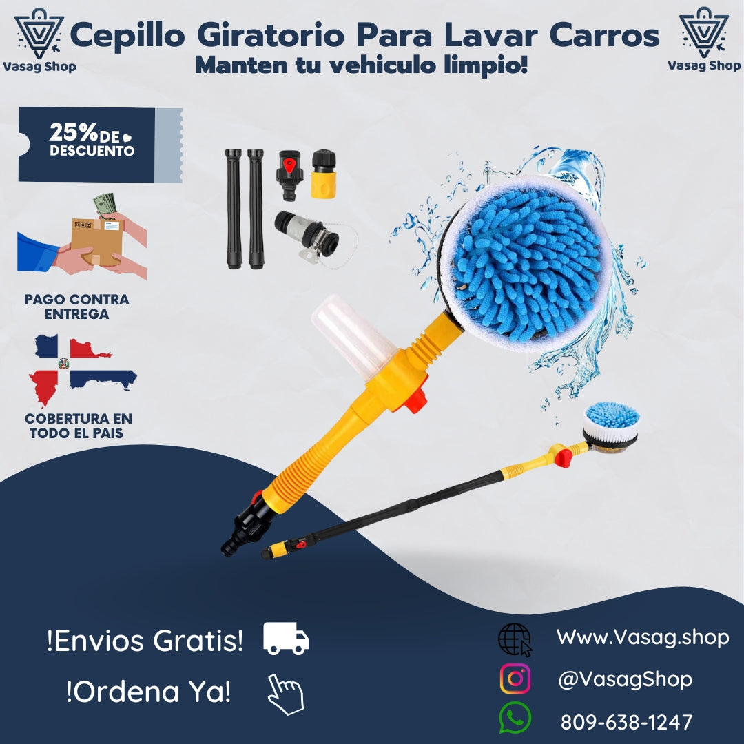 CEPILLO GIRATORIO PARA LAVADO DE VEHICULOS Y MAS