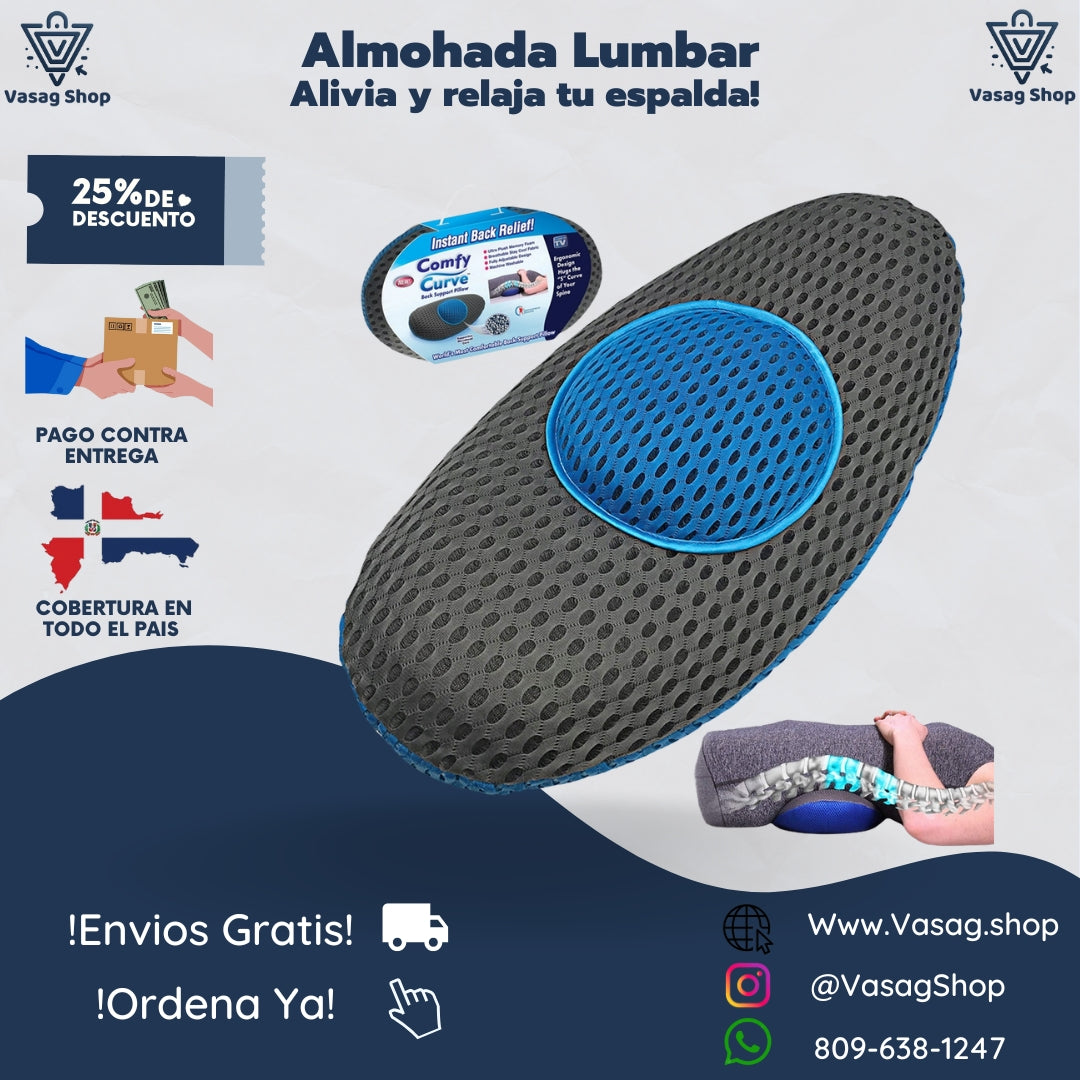 ALMOHADA DE APOYO LUMBAR PosturaZen™ - COMBATE LOS DOLORES DE ESPALDA BAJA, EL ESTRES & A DORMIR MEJOR