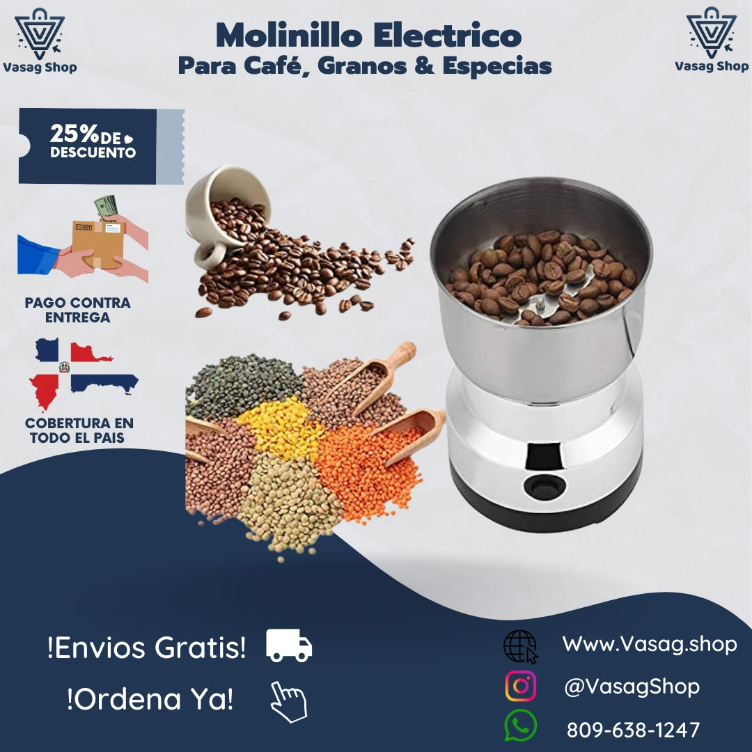 MOLINILLO DE CAFÉ, LEGUMBRES & OTROS GRANOS - ELECTRICO
