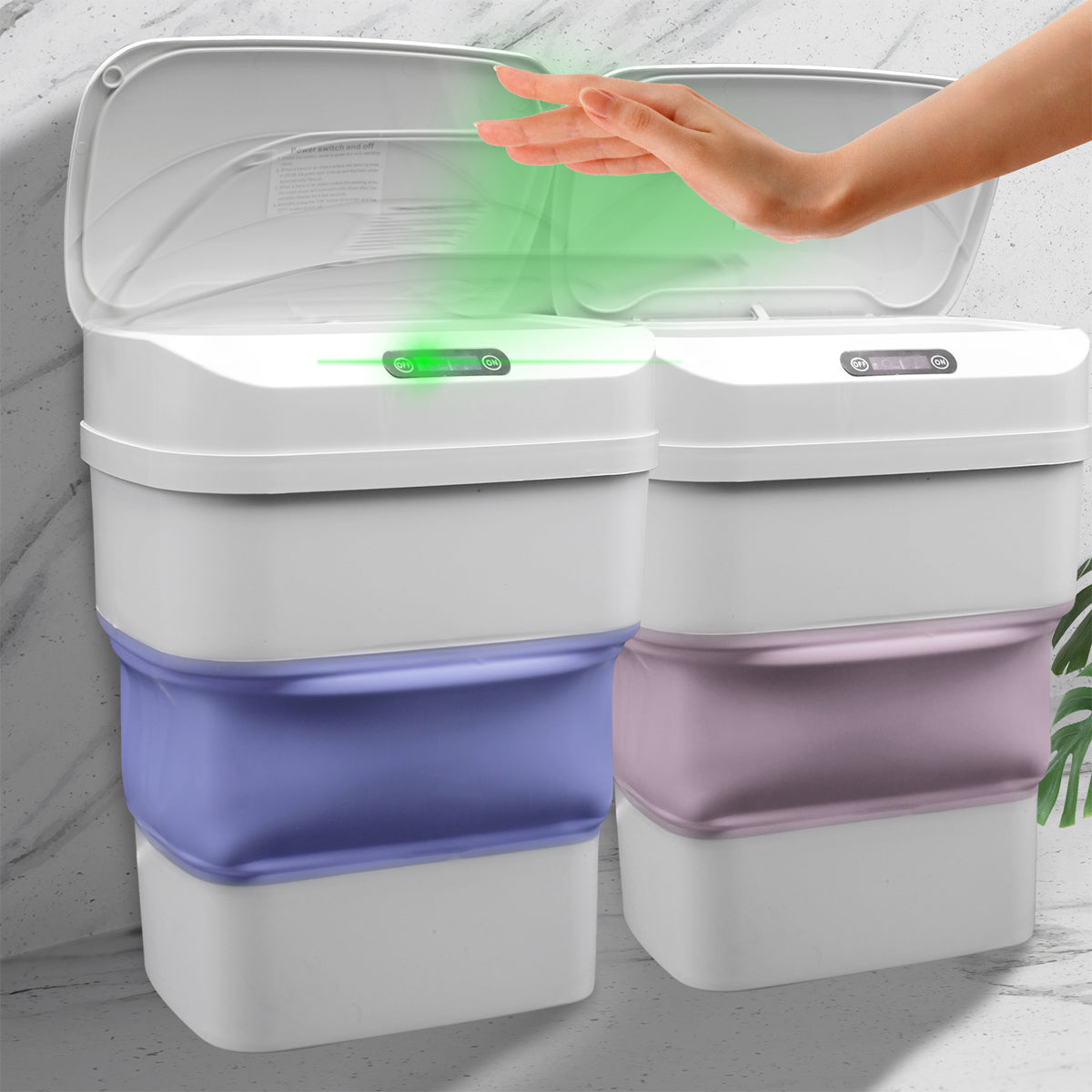 BASURERO INTELIGENTE - MANTEN TU HOGAR LIMPIO, ZAFACON CON SENSOR MODERNO Y ESTETICO PARA QUE NO TENGAS QUE TOCAR LA TAPA 🗑️🤖