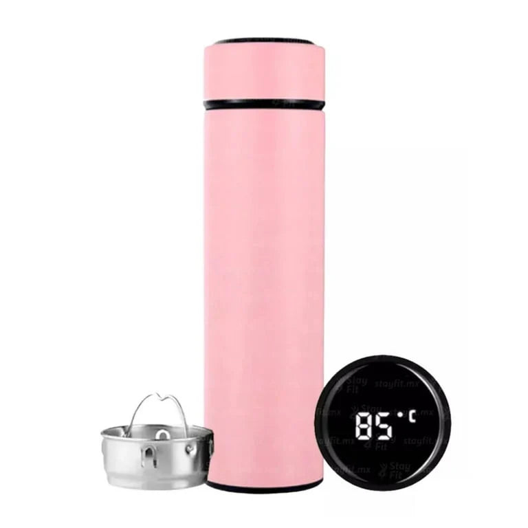 Combo (2) DOS Termos Inteligentes Con Pantalla Led - Mantén la Temperatura De Tus Bebidas, Hecho En Acero Inoxidable & Con Tapa Hermética