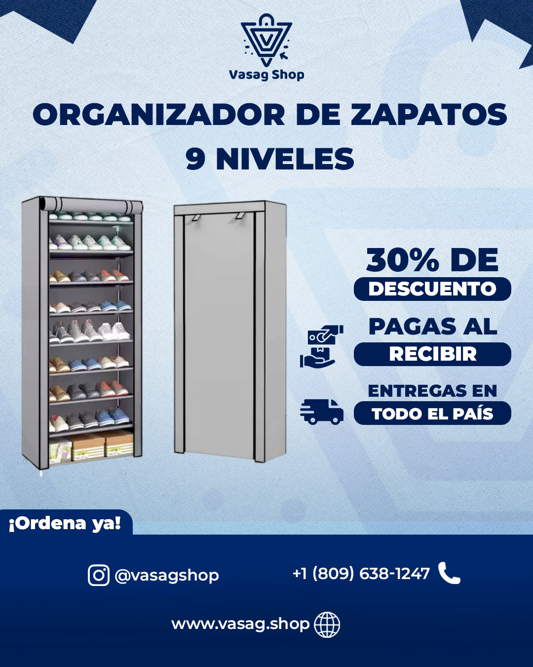 Organizador de Zapatos de 27 Pares (Calidad Superior) - Mantén tus hogar organizado & sin zapatos regados.