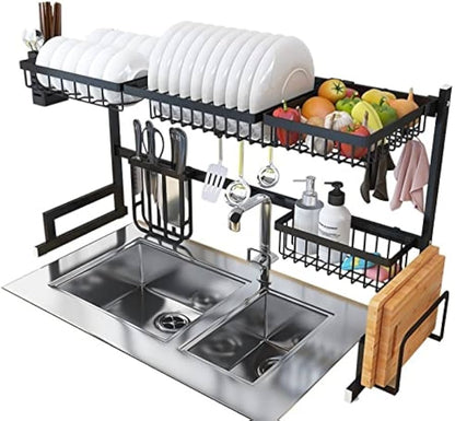 ESCURRIDOR DE PLATOS DE 2 NIVELES - MULTIPLES ACCESORIOS PARA QUE LAVAR TUS PLATOS SEA UNA TAREA FACIL