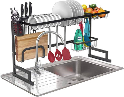 ESCURRIDOR DE PLATOS DE 2 NIVELES - MULTIPLES ACCESORIOS PARA QUE LAVAR TUS PLATOS SEA UNA TAREA FACIL