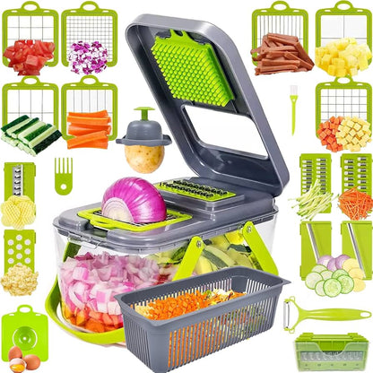 CORTADORA DE VEGETALES 22 EN 1 - CORTA, PICA Y TRITURA DE MANERA PRECISA Y SIN COMPLICACIONES
