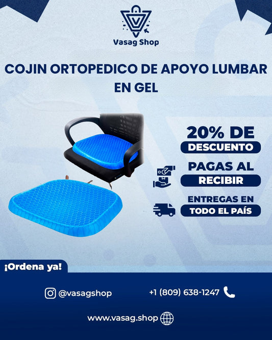 💺 Cojín Ortopédico en Gel – ¡Tu espalda te lo agradecerá!