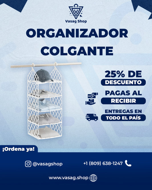 Organizador colgante de armario 5 Divisiones