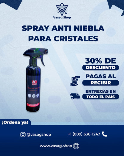 SPRAY ANTINIEBLA & HUMEDAD - QUE LA LLUVIA NO NUBLE TU VISION MIENTRAS CONDUCES! 💦