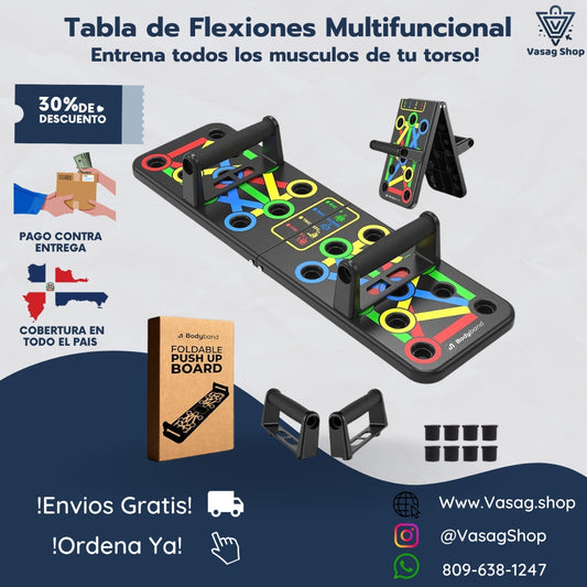 TABLA DE FLEXIONES MULTIFUNCIONAL - TRABAJA TODO EL TREN SUPERIOR DE TU CUERPO EN CUALQUIER LUGAR