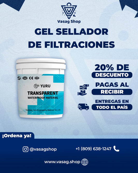 Gel Sellador de Filtraciones (Transparente) 1KG - Protege Todas Tus Paredes y Elimina la Humedad 🏠