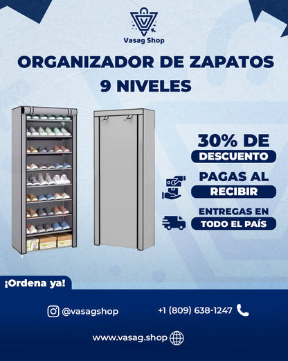 Organizador de Zapatos de 27 Pares (Calidad Superior)  - Mantén tus hogar organizado & sin zapatos regados.