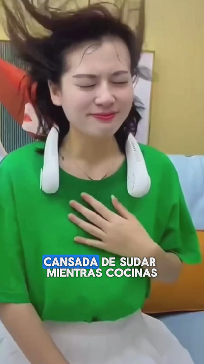 Combo de Abanicos: Ventilador de Cuello + Abanico de Techo con LED y Aromatizante - No Pases más calor!