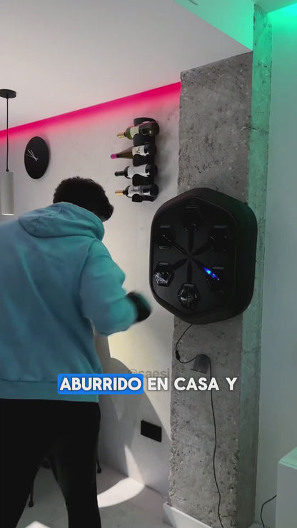 Máquina de Boxeo Musical Inteligente De 6 Puntos con Bluetooth y Luces LED - Entrena desde la comodidad de tu casa!