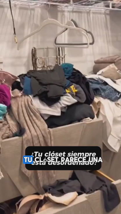 Combo de organizador de 5 Niveles & 6 Percheros de 9 Divisiones - Mantener tu habitación organizada nunca había sido tan fácil.