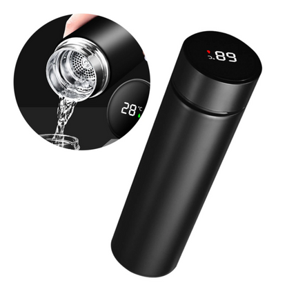 Combo (2) DOS Termos Inteligentes Con Pantalla Led - Mantén la Temperatura De Tus Bebidas, Hecho En Acero Inoxidable & Con Tapa Hermética